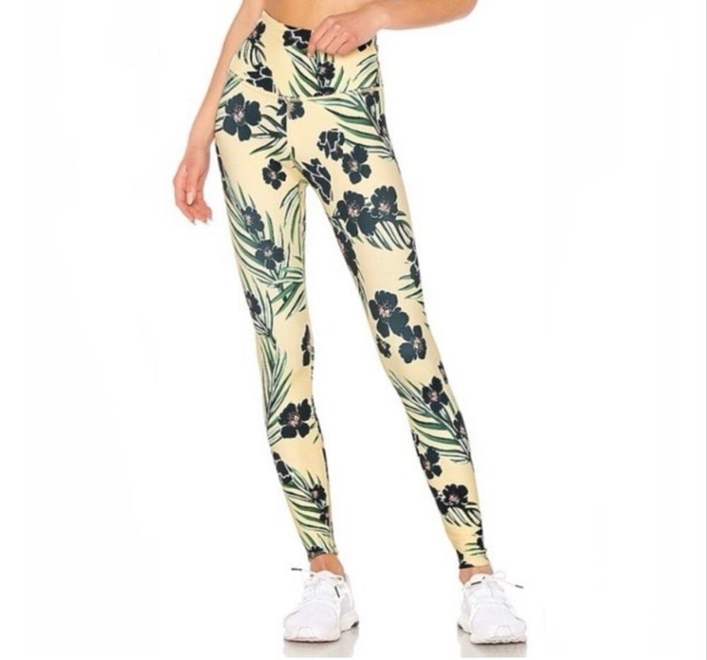 Beyond Yoga Tropical Yellow Leggings